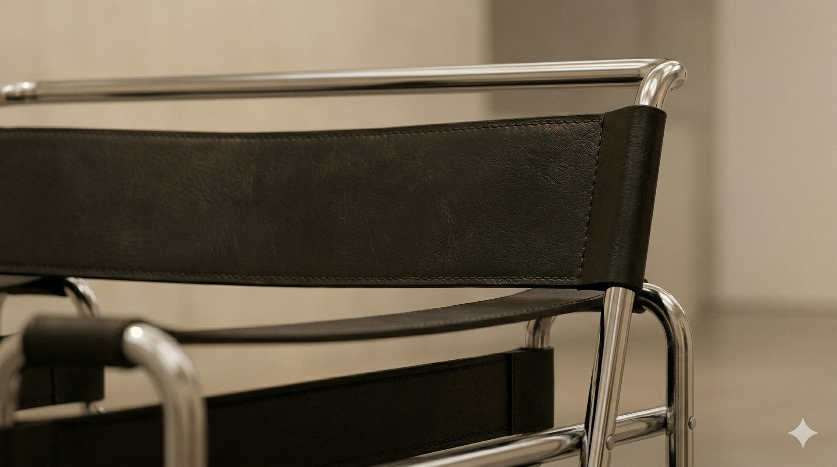 Seamless bent steel tubing and leather strap attachment system